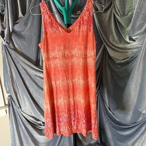 Athleta pink and orange dress size small